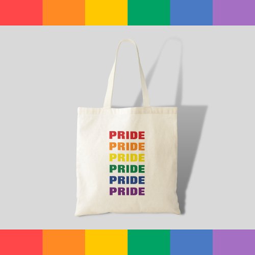 LGBTQ Gay Pride Customizable Repeating Text Tote Bag