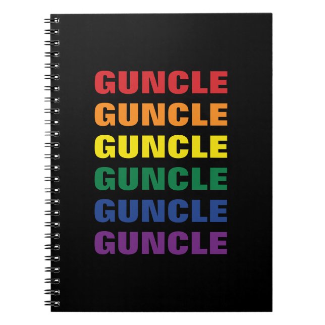 LGBTQ Gay Pride Fun And Funny Gay Uncle Guncle Notebook (Front)
