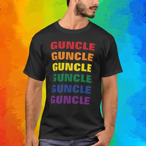 LGBTQ Gay Pride Fun And Funny Gay Uncle Guncle T_Shirt