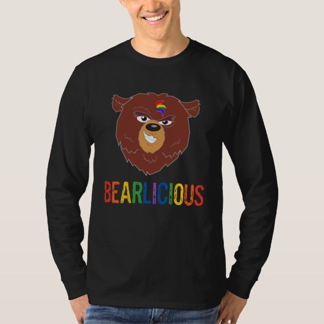 LGBTQ Gay Pride Month Parade Festival Bearlicious  T-Shirt (Front)