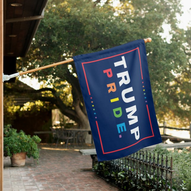LGBTQ Gay Pride Month Trump 2024 House Flag (In SItu)