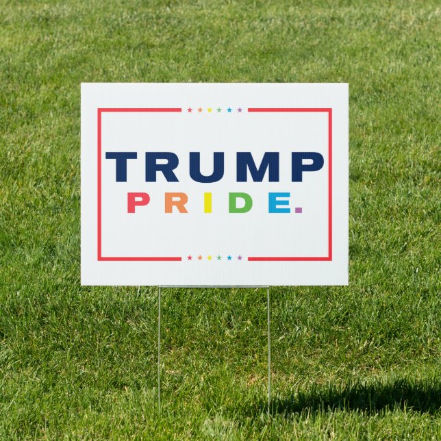 LGBTQ Gay Pride Month Trump 2024 Yard Sign (Insitu)