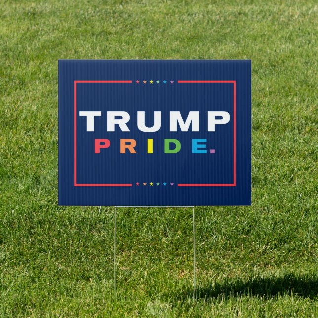 LGBTQ Gay Pride Month Trump 2024 Yard Sign (Insitu)