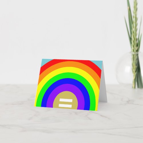 LGBTQ GAY PRIDE RAINBOW COLORS TIME FOR EQUALITY CARD