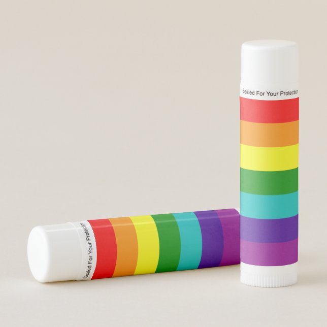 LGBTQ+ GAY PRIDE RAINBOW LIP BALM (Front)