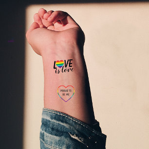 LGBTQ Gay Pride Rainbow Pack Temporary Tattoos