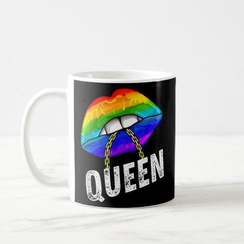 LGBTQ Gay Queen Lips Chain Gay Rights Proud Pride  Coffee Mug