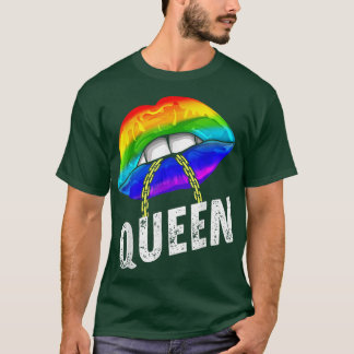 Lgbtq Gay Queen Lips Chain Gay Rights Proud Pride T-Shirt