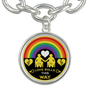 LGBTQ  Gay Wheelchair Disability Pride Bracelet