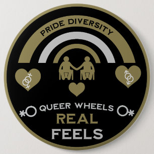 LGBTQ Gay Wheelchair Disability Pride Button