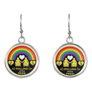 LGBTQ  Gay Wheelchair Disability Pride Earrings