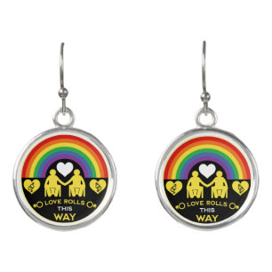 LGBTQ  Gay Wheelchair Disability Pride Earrings