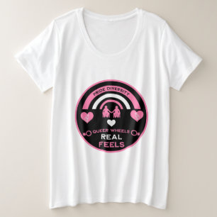 LGBTQ  Gay Wheelchair Disability Pride Plus Size T-Shirt