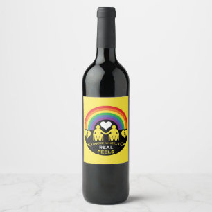 LGBTQ Gay Wheelchair Disability Pride Wine Label