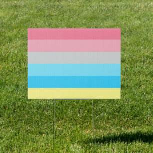 LGBTQ Genderflux Pride Flag Yard Sign