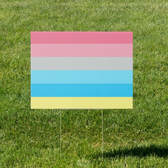 LGBTQ Genderflux Pride Flag Yard Sign (Insitu)