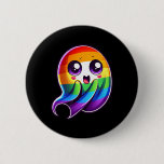 Lgbtq Ghost Rainbow Gay Pride Funny  Button