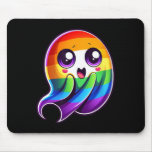 Lgbtq Ghost Rainbow Gay Pride Funny  Mouse Pad