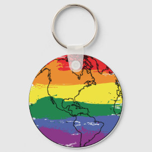 LGBTQ+ Global Flag Keychain