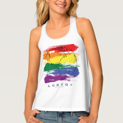 LGBTQ Global Proud AF Tank Top