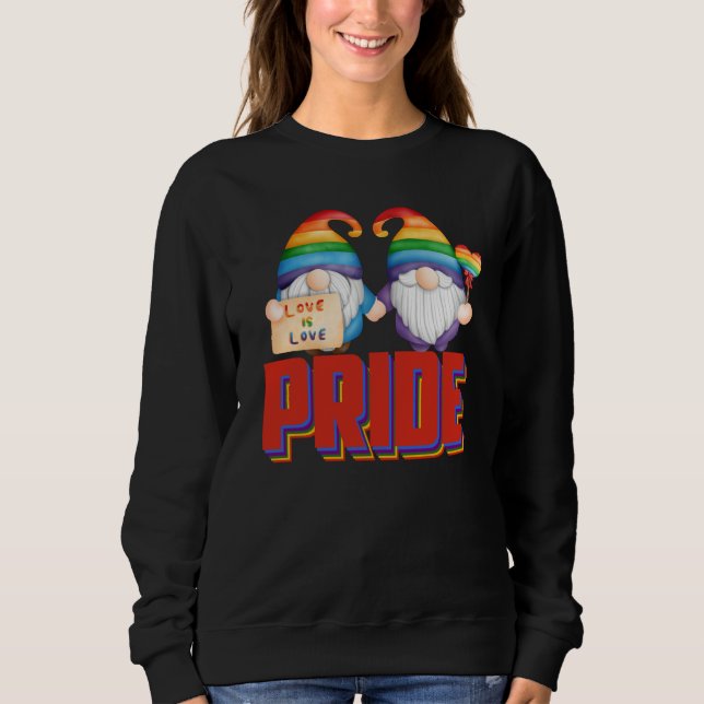 LGBTQ Gnome Pride Month 2023 Rainbow Gay Pride Par Sweatshirt (Front)