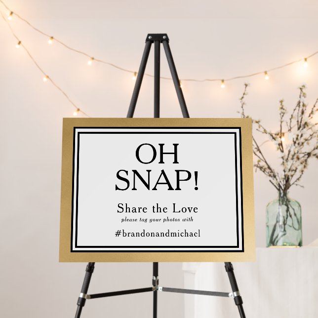LGBTQ Gold Modern OH Snap Wedding Foam Board (In Situ (Stand))