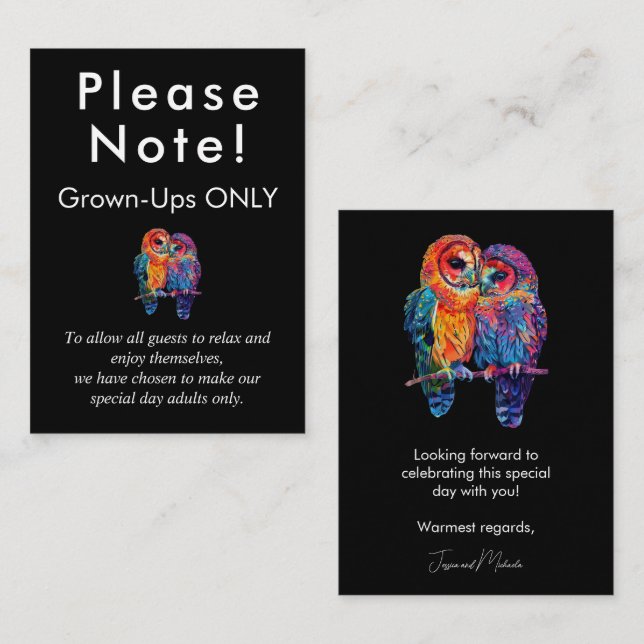 LGBTQ+ Grown-ups only Budget Eternal Unity Enclosure Card (Front/Back)