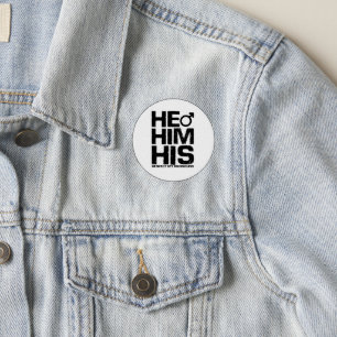  LGBTQ He Him His Respect My Gender Pronouns Patch