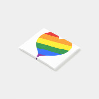 Cute Watercolor Rainbow Heart Post-it Notes, Zazzle