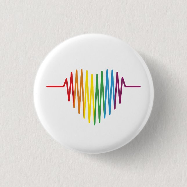 LGBTQ Heartbeat Button (Front)