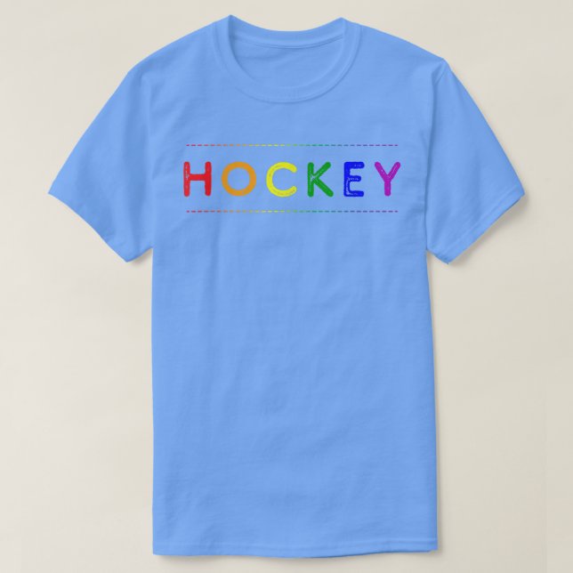 LGBTQ Hockey Pride Month Hockey Gay Pride Parade T T-Shirt (Design Front)