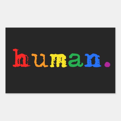 LGBTQ Human Rectangular Sticker