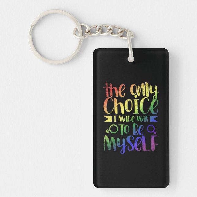 LGBTQ Human Rights Equality Gay Pride Month Gift Keychain (Front)