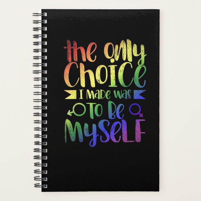 LGBTQ Human Rights Equality Gay Pride Month Gift Planner (Front)