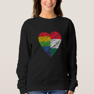 LGBTQ Hungary Gay Pride Heart for Gay and Lesbian Sweatshirt