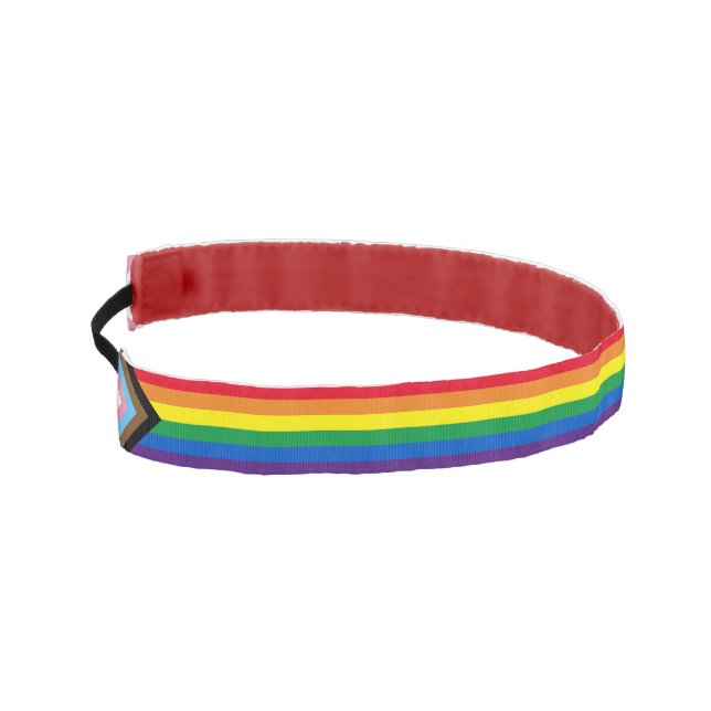 Lgbtq Inclusive diversity rainbow gay pride flag Athletic Headband (Left)