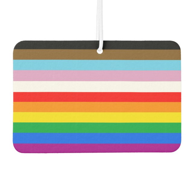 LGBTQ+ INCLUSIVE PRIDE FLAG AIR FRESHENER (Front)