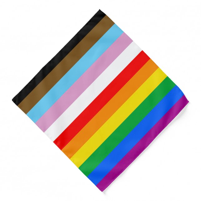 LGBTQ+ INCLUSIVE PRIDE FLAG BANDANA (Front)