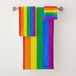 LGBTQ+ INCLUSIVE PRIDE FLAG BATH TOWEL SET
