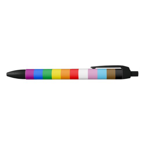 LGBTQ INCLUSIVE PRIDE FLAG BLACK INK PEN