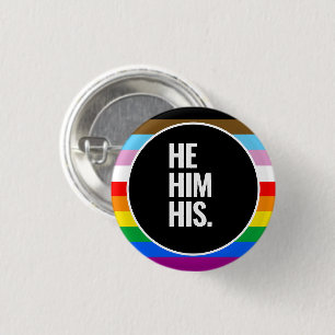 LGBTQ+ Inclusive Pride Flag Button