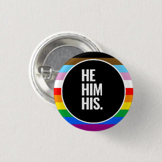 LGBTQ+ Inclusive Pride Flag Button
