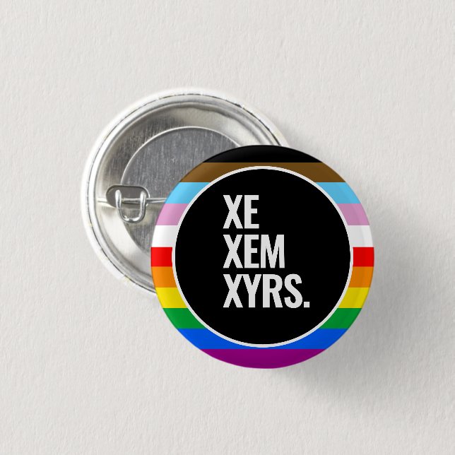 LGBTQ+ Inclusive Pride Flag Button (Front & Back)