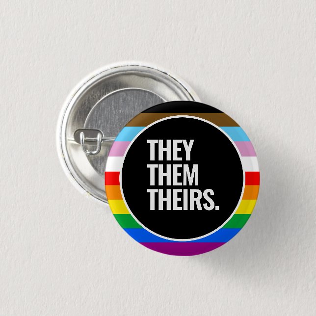 LGBTQ+ Inclusive Pride Flag Button (Front & Back)