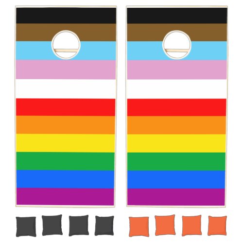 LGBTQ INCLUSIVE PRIDE FLAG CORNHOLE SET
