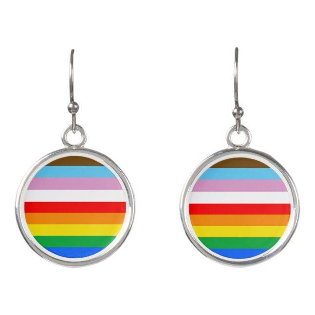 LGBTQ+ INCLUSIVE PRIDE FLAG EARRINGS (Front)