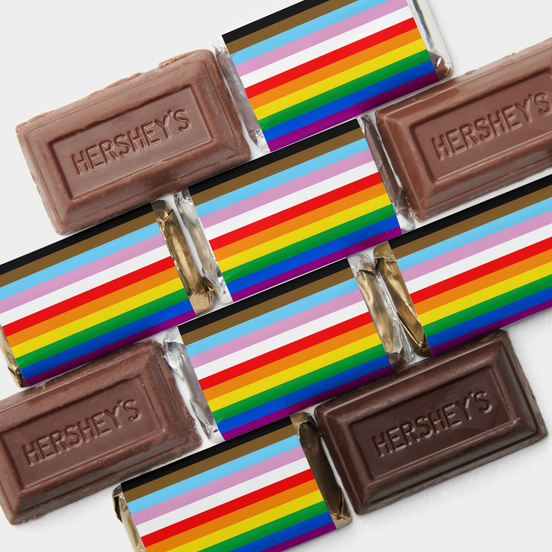 LGBTQ+ Inclusive Pride Flag Hershey's Miniatures Zazzle