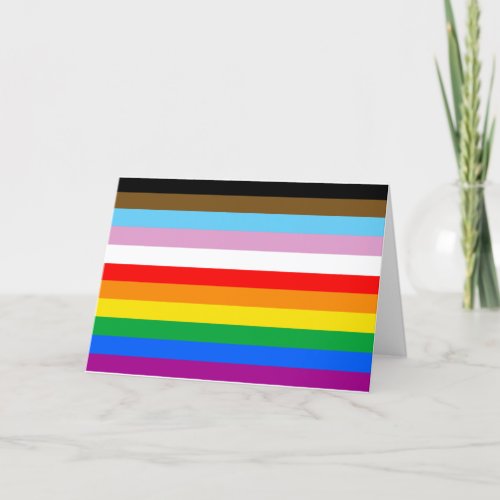 LGBTQ INCLUSIVE PRIDE FLAG HOLIDAY CARD