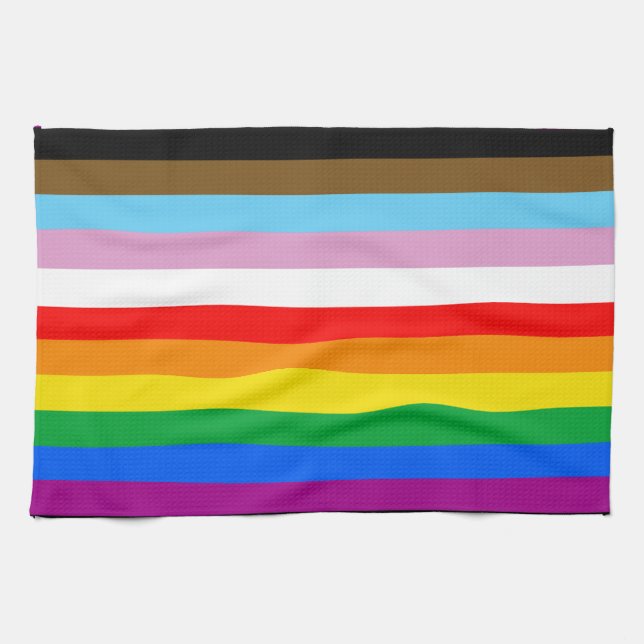 LGBTQ+ INCLUSIVE PRIDE FLAG KITCHEN TOWEL (Horizontal)
