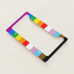LGBTQ+ INCLUSIVE PRIDE FLAG LICENSE PLATE FRAME